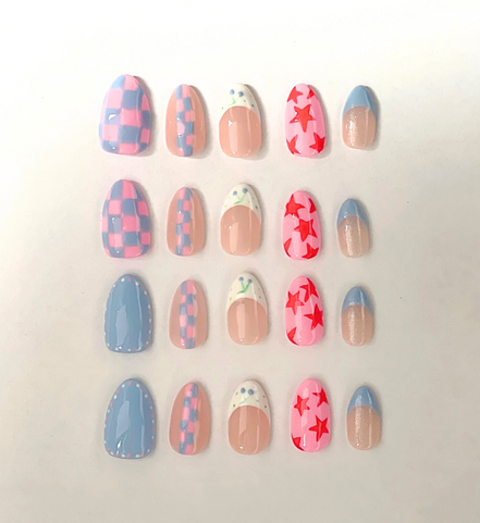 Blueberry Starship | Salon Press-On Nails