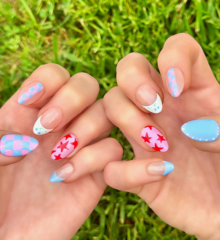Blueberry Starship | Salon Press-On Nails