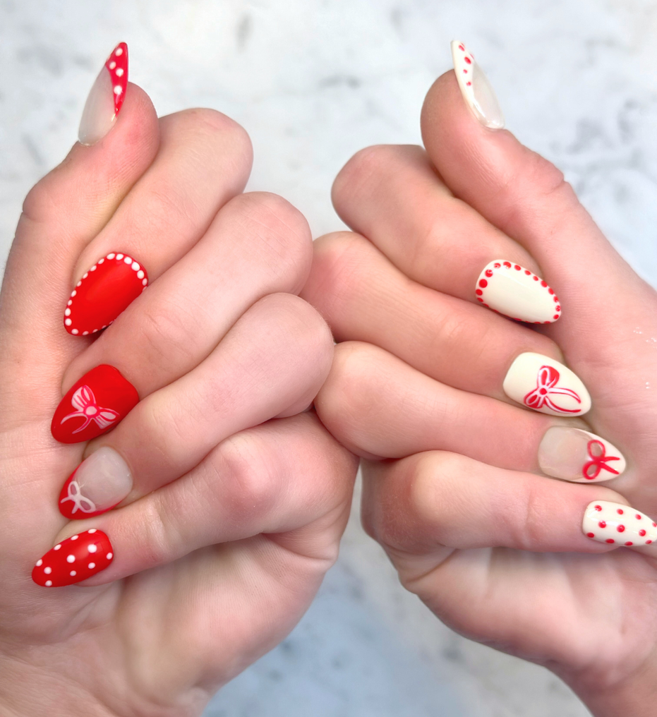 Wrapped in Red | Salon Press-On Nails
