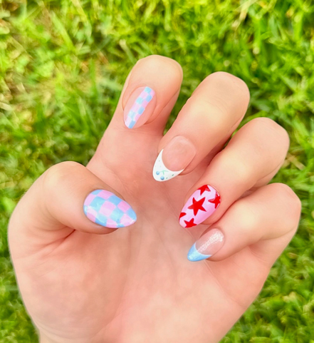 Blueberry Starship | Salon Press-On Nails