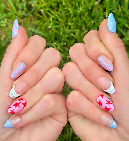 Blueberry Starship | Salon Press-On Nails