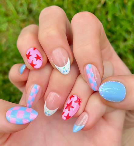 Blueberry Starship | Salon Press-On Nails