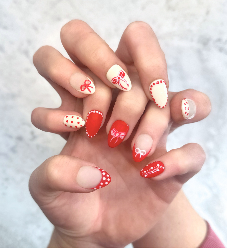 Wrapped in Red | Salon Press-On Nails