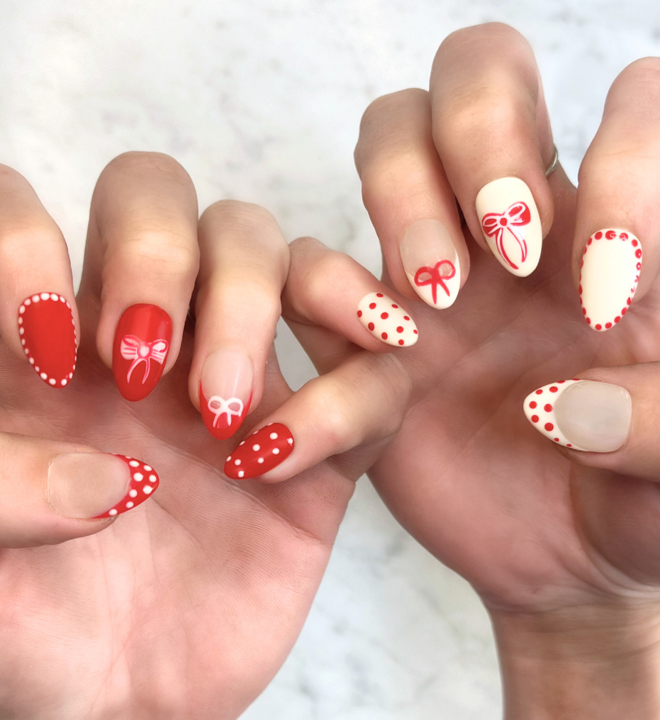 Wrapped in Red | Salon Press-On Nails
