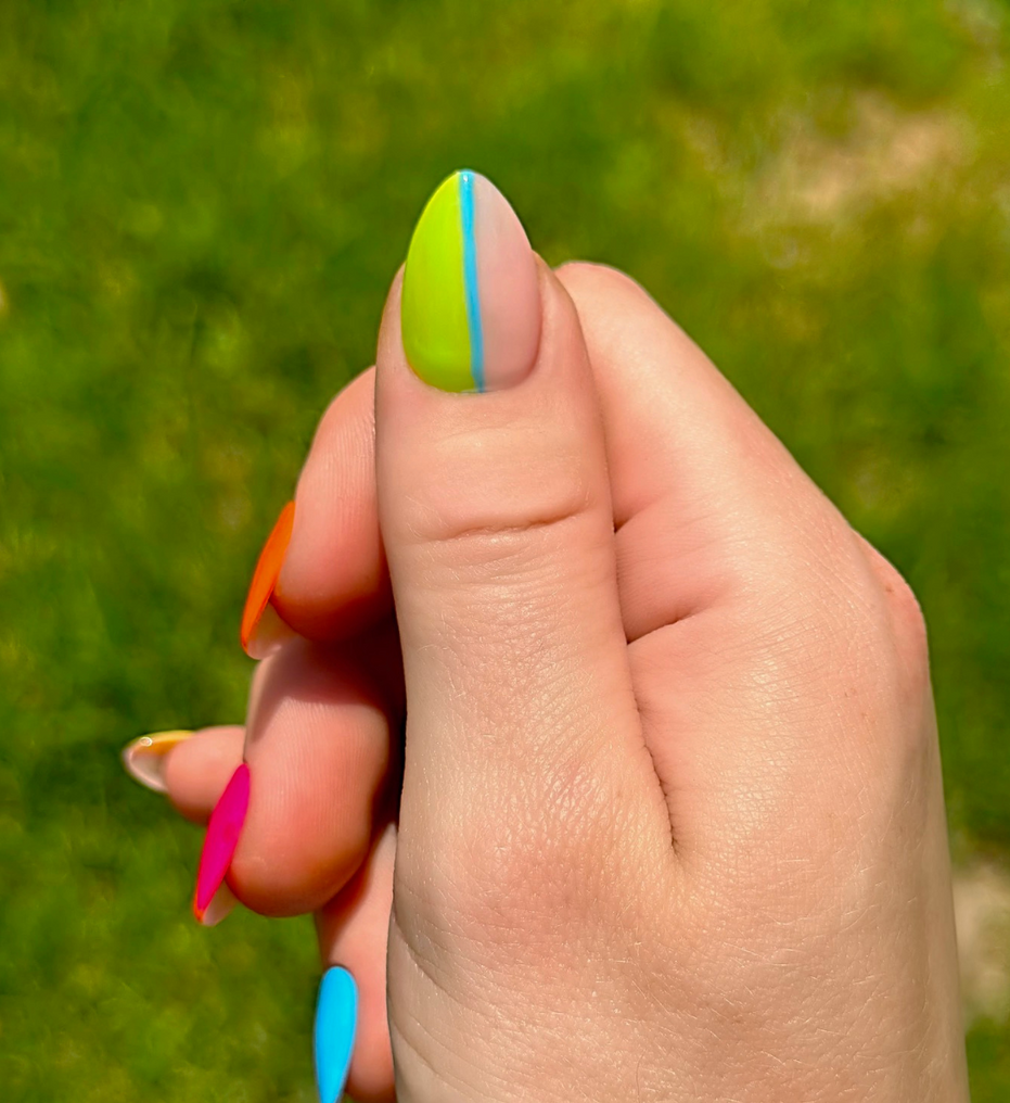 Stripes or Flowers? Let's Get Both | Short Almond