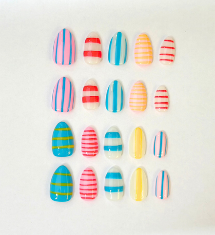 Candy Stripes | Salon Press-On Nails