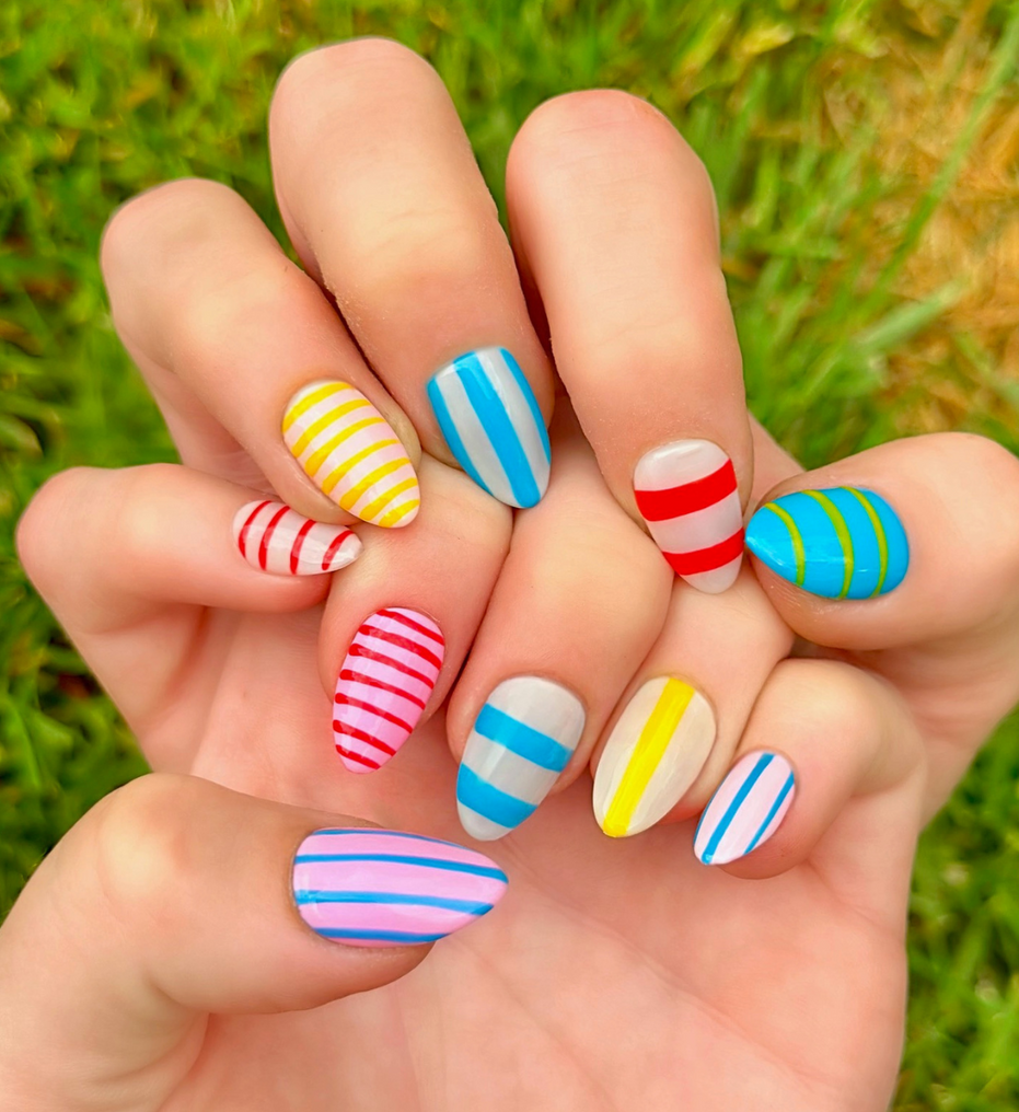Candy Stripes | Short Almond