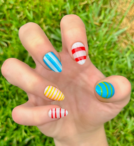 Candy Stripes | Salon Press-On Nails