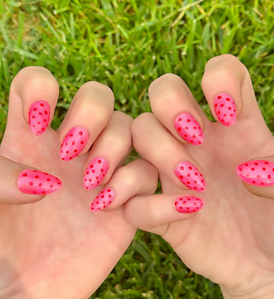 Dot Pink | Short Almond