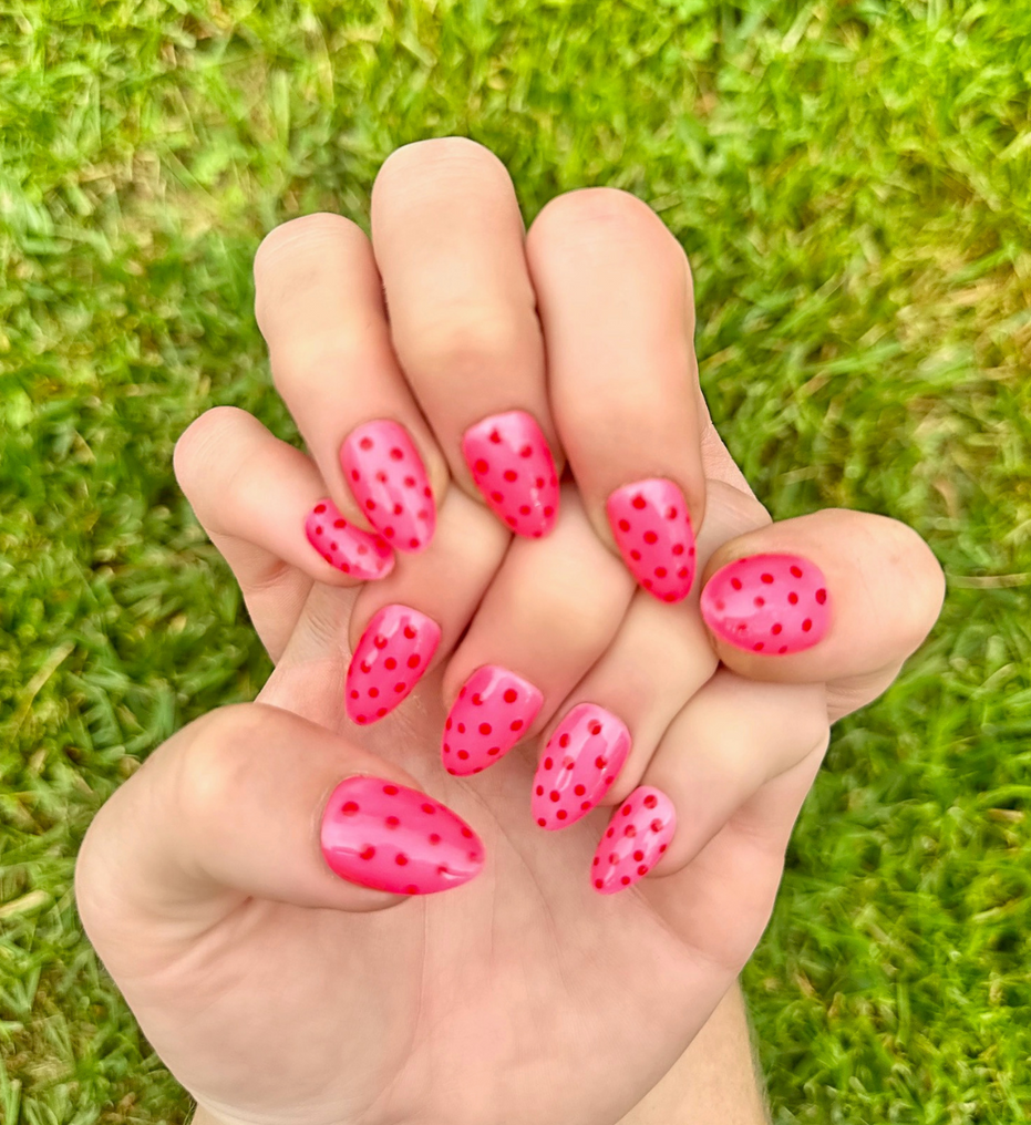 Dot Pink | Short Almond