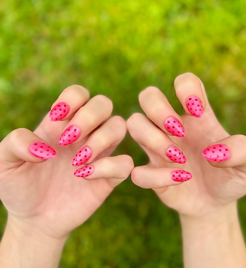 Dot Pink | Short Almond