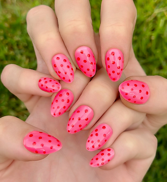 Dot Pink | Short Almond