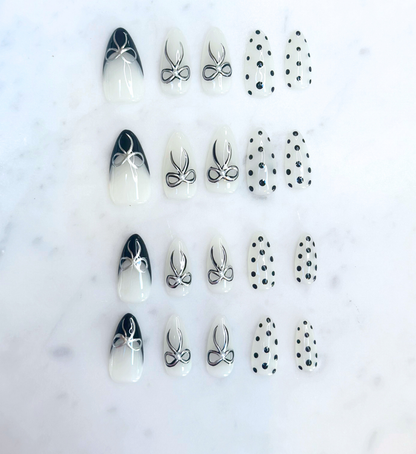 Silver Ties | Long Almond or Short Almond