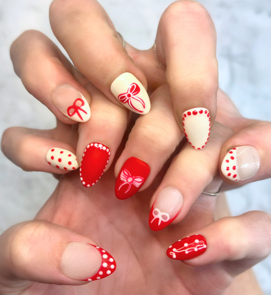 Wrapped in Red | Salon Press-On Nails