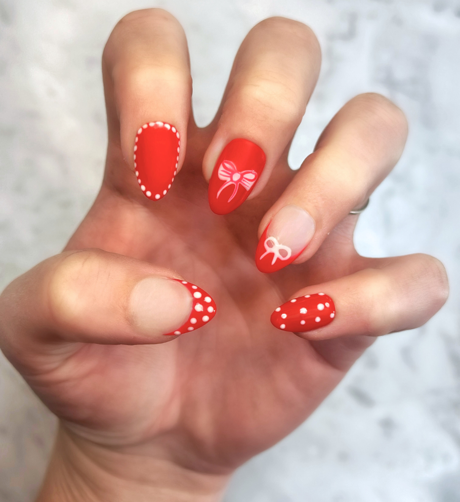 Wrapped in Red | Salon Press-On Nails