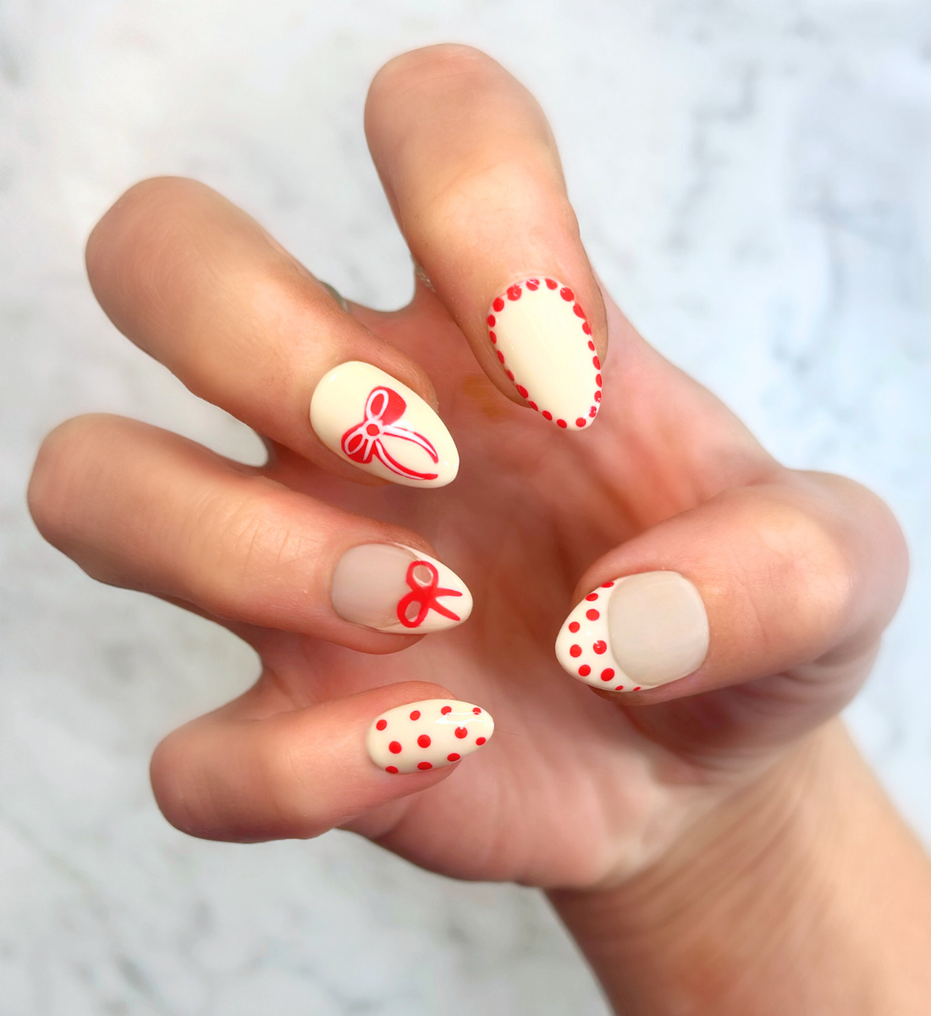 Wrapped in Red | Salon Press-On Nails