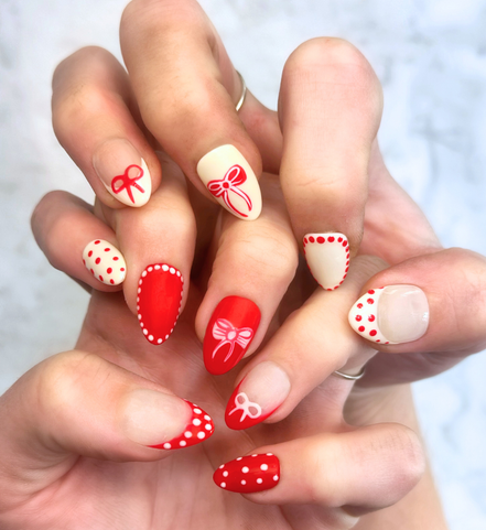 Wrapped in Red | Salon Press-On Nails