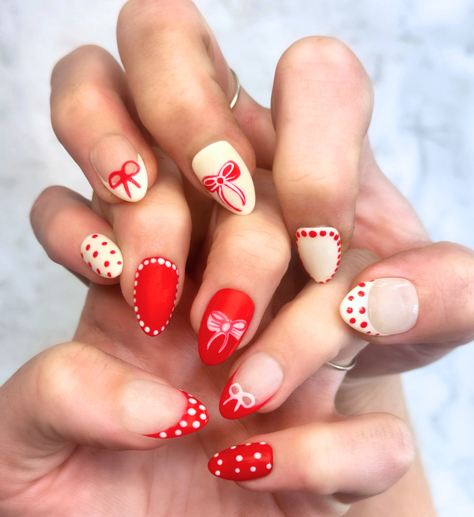 Wrapped in Red | Salon Press-On Nails