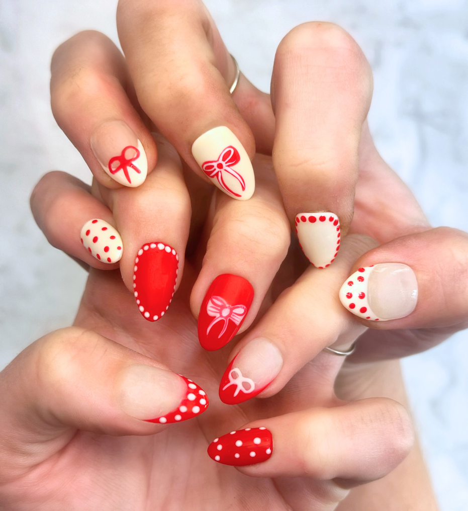 Wrapped in Red | Salon Press-On Nails