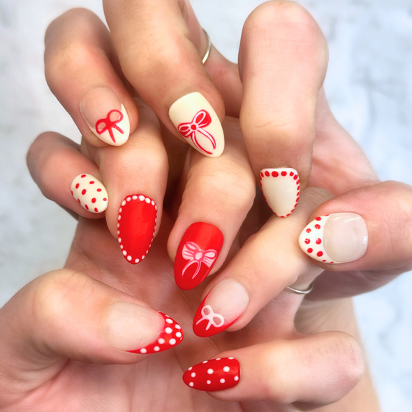 Wrapped in Red | Salon Press-On Nails