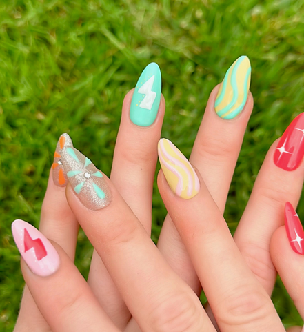 Mixed Signals | Salon Press-On Nails