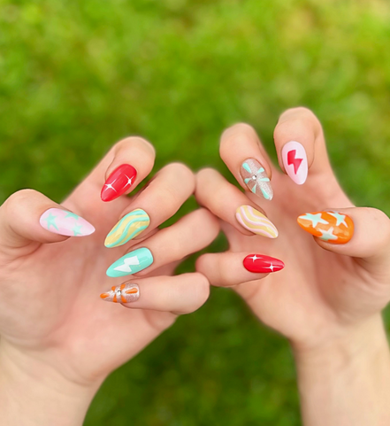 Mixed Signals | Salon Press-On Nails