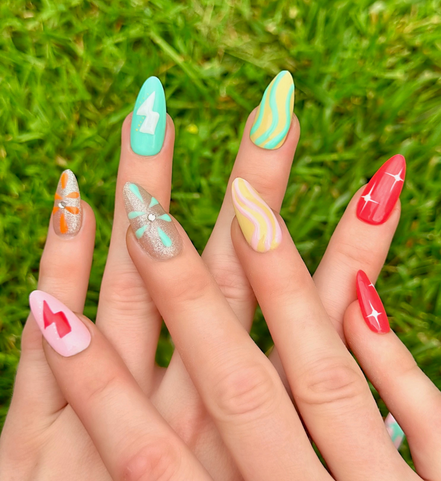 Mixed Signals | Salon Press-On Nails