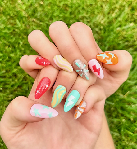 Mixed Signals | Salon Press-On Nails