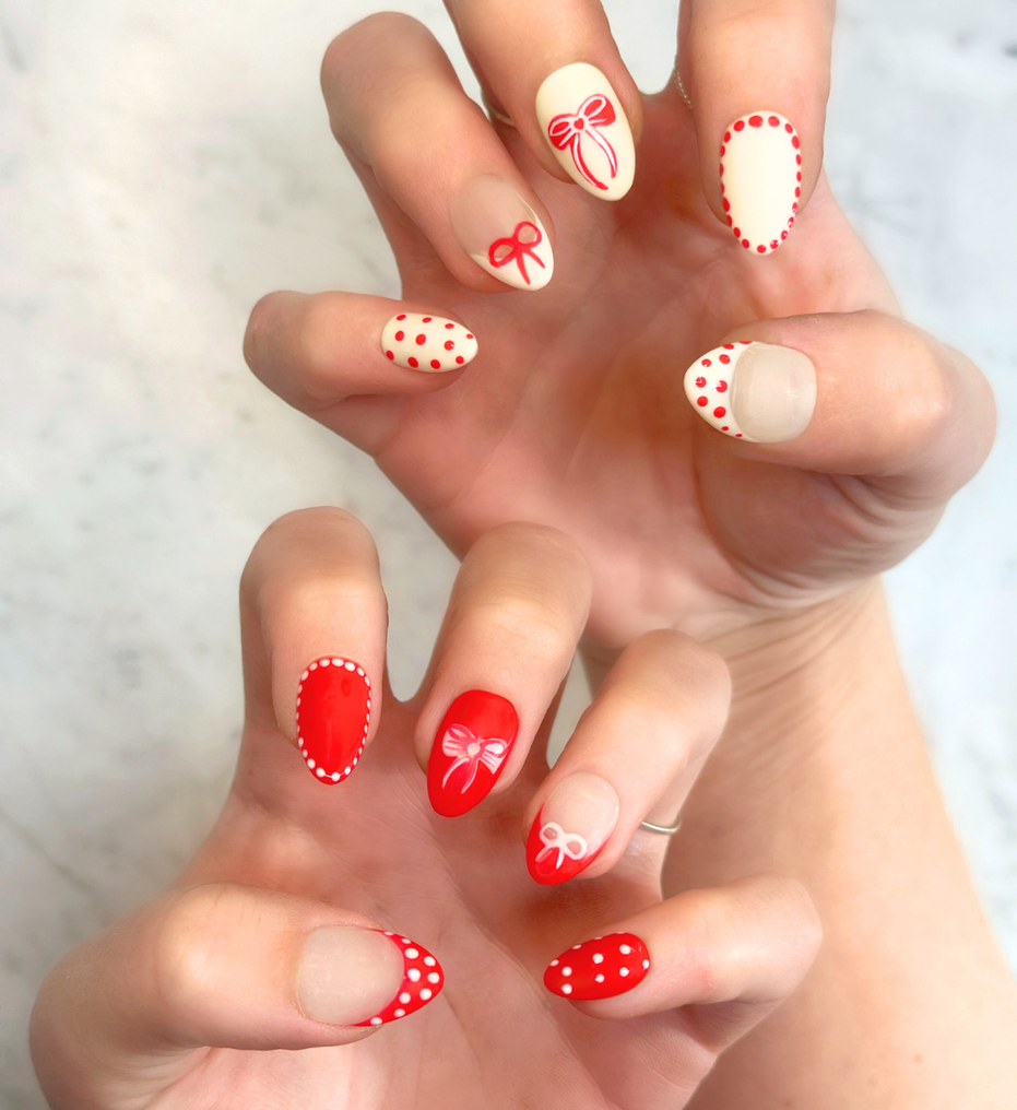 Wrapped in Red | Salon Press-On Nails