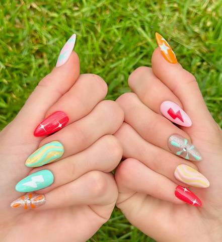 Mixed Signals | Salon Press-On Nails