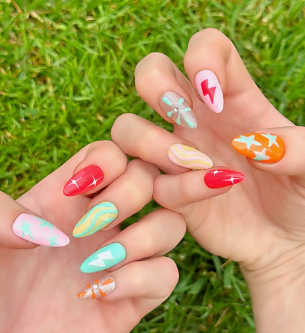 Mixed Signals | Salon Press-On Nails