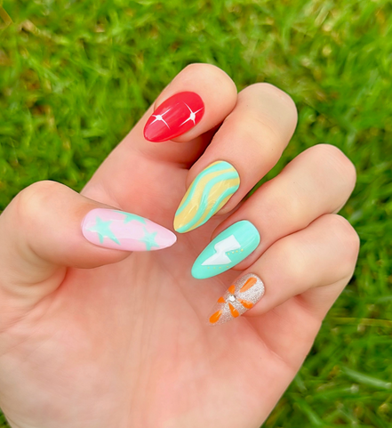 Mixed Signals | Salon Press-On Nails