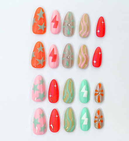 Mixed Signals | Salon Press-On Nails