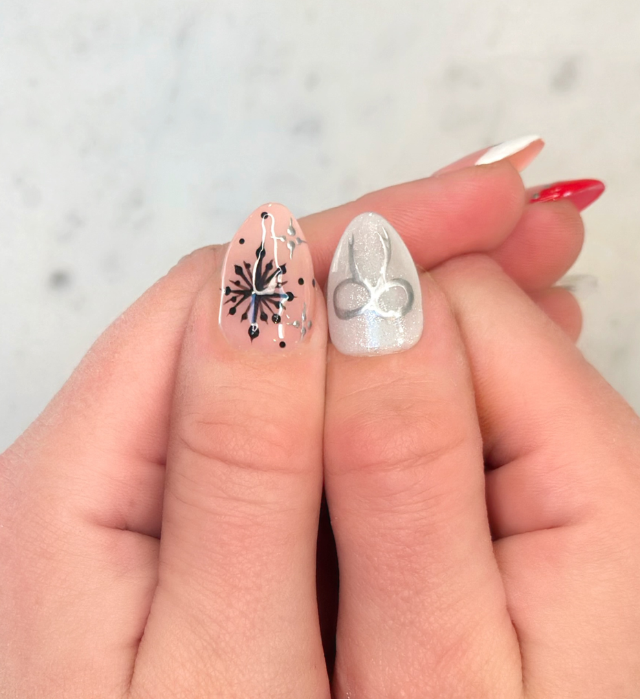 Electric Snowstorm | Salon Press-On Nails