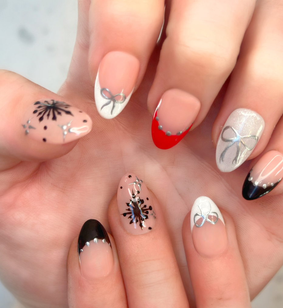 Electric Snowstorm | Salon Press-On Nails