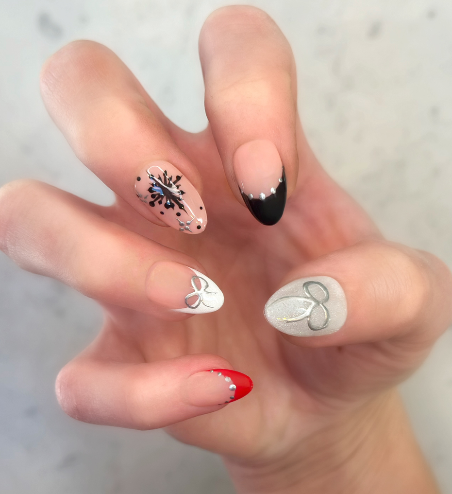 Electric Snowstorm | Salon Press-On Nails