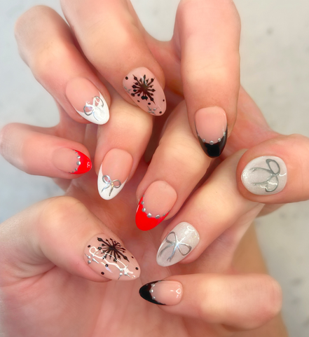 Electric Snowstorm | Salon Press-On Nails