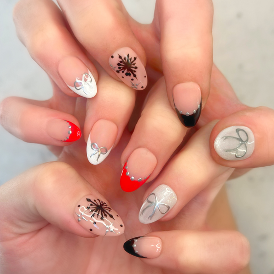 Electric Snowstorm | Salon Press-On Nails