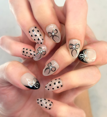 Silver Ties | Salon Press-On Nails
