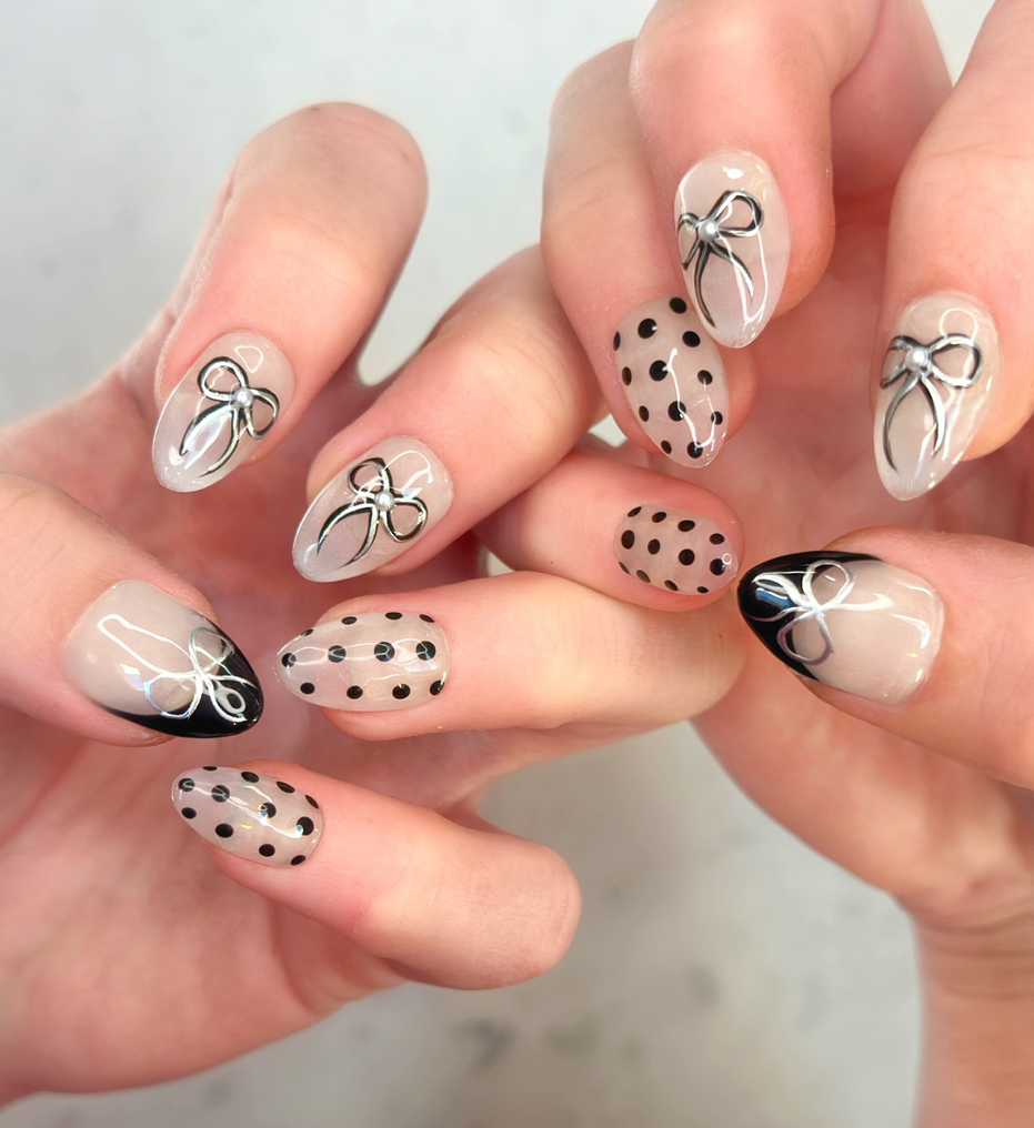 Silver Ties | Salon Press-On Nails