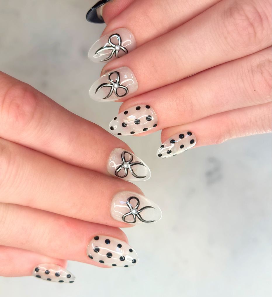 Silver Ties | Salon Press-On Nails