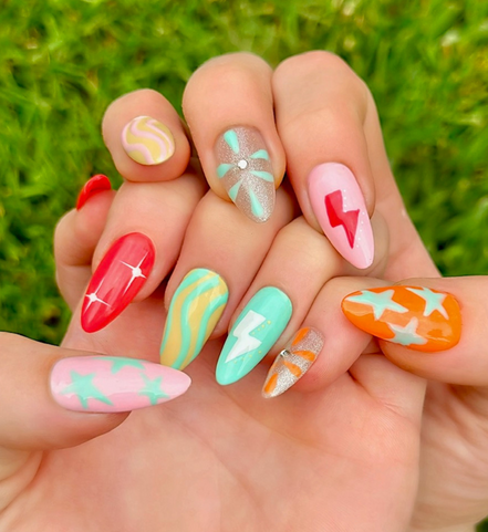 Mixed Signals | Salon Press-On Nails