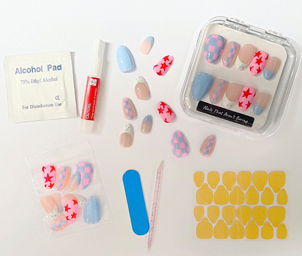 Blueberry Starship | Salon Press-On Nails