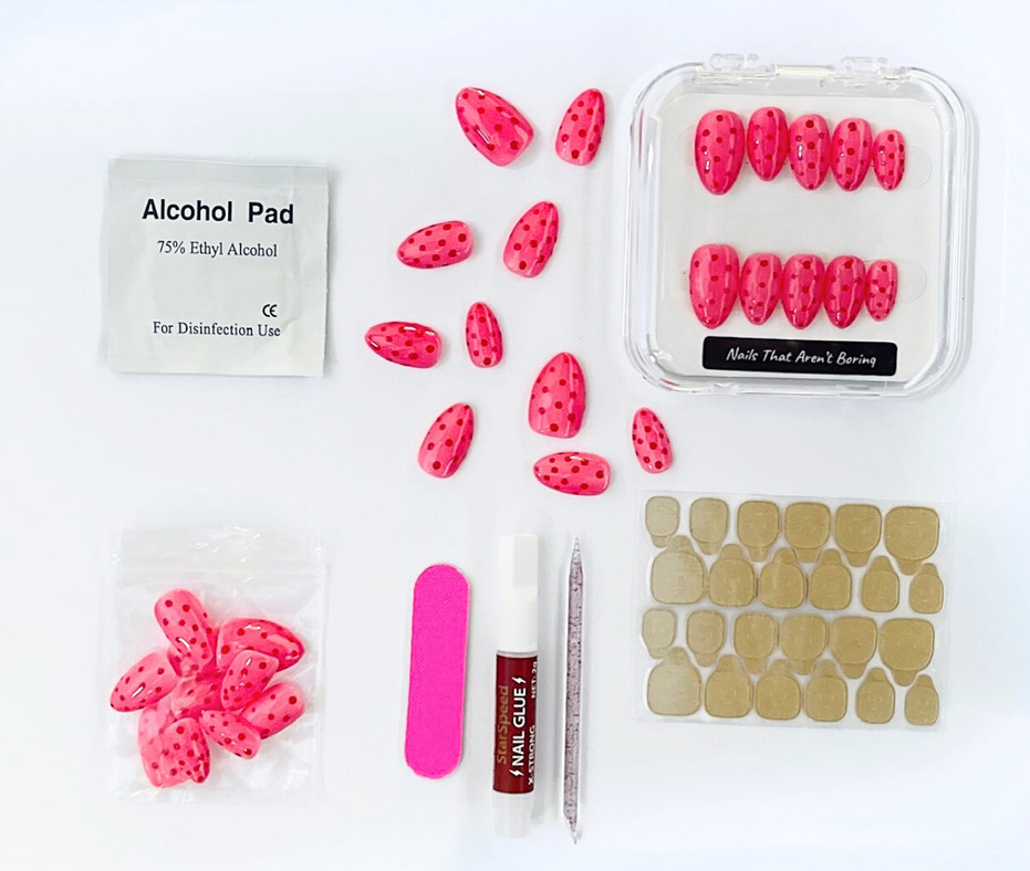 Dot Pink | Short Almond